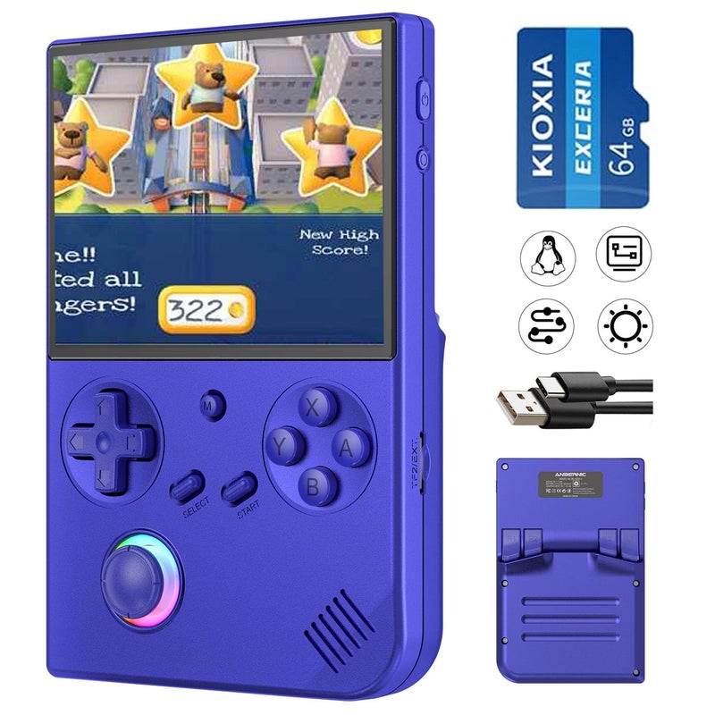 Aivuidbs RG40XX V Handheld Game Console RG 40XXV 4.0'' IPS Screen with 64G TF Card Pre-Installed 5223 Games Supports 5G WiFi 4.2 Bluetooth Online Fighting,Streaming and HDMI Retro Emulator RG40XX - Image 1